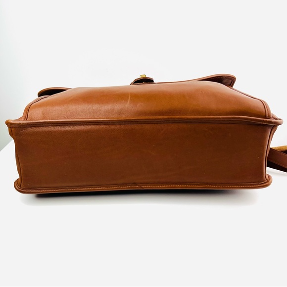 Coach British Tan 5266 Vintage Beekman Leather Brass Messenger Briefcase - Picture 10 of 13